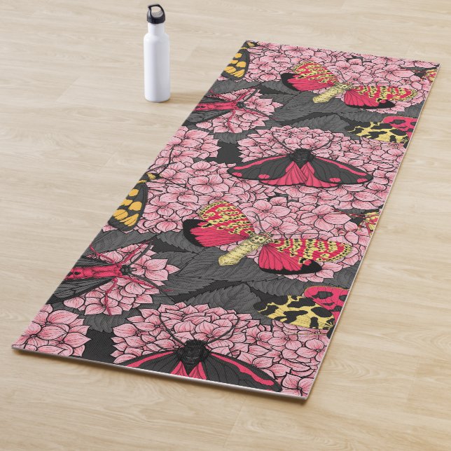 Tapete De Yoga Mães na hidrangea rosa (In Situ)