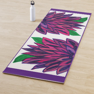 Tapete De Yoga Magenta Flores Yoga Mat