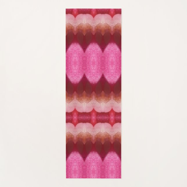 Tapete De Yoga Magenta Flower Ikat 3 (Frente)