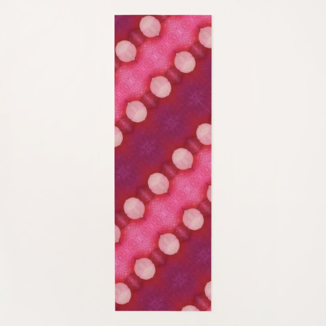 Tapete De Yoga Magenta Flower Ikat 5 (Frente)
