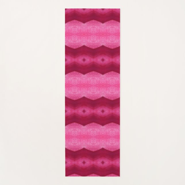 Tapete De Yoga Magenta Flower Ikat 8 (Frente)