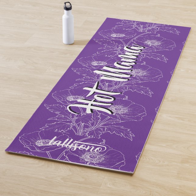 Tapete De Yoga Magical purple background name Personalized  (In Situ)