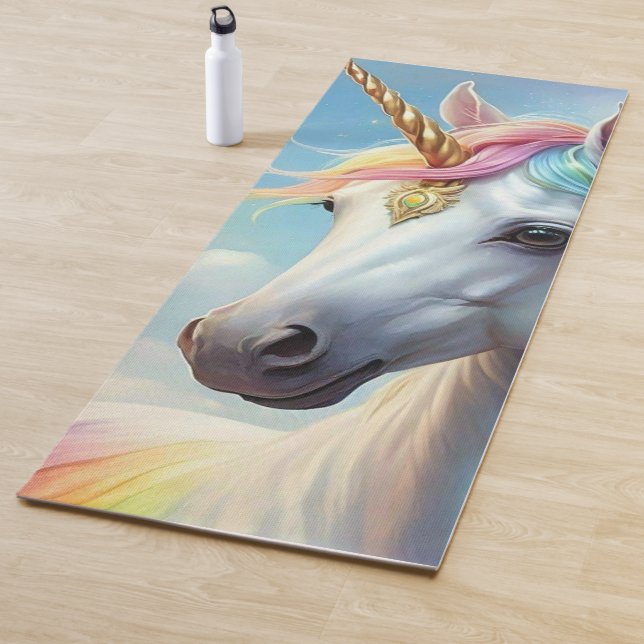 Tapete De Yoga Magical Rainbow Unicorn  Personalized  (In Situ)