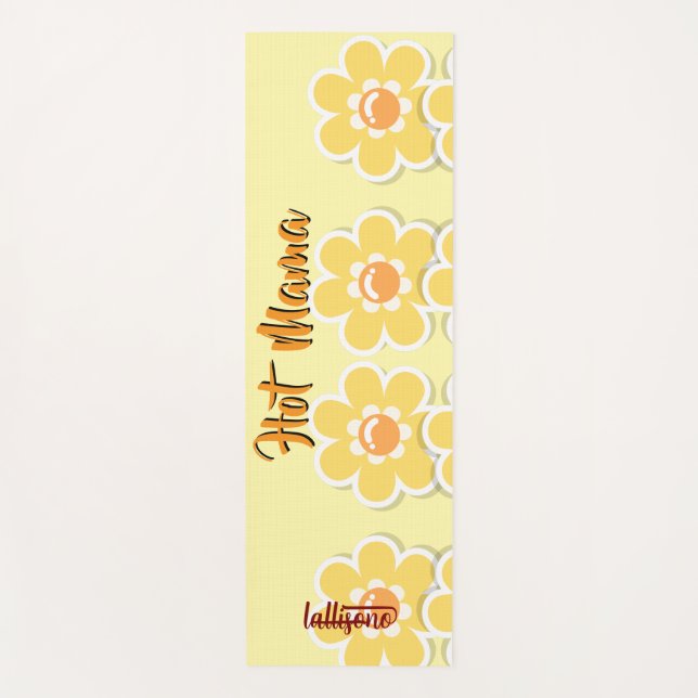 Tapete De Yoga Magical yellow background name Personalized  (Frente)
