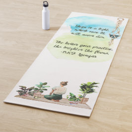 Tapete De Yoga Mais Brilhante É A Matriz De Malhação De Aquarela 