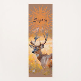 Tapete De Yoga Majestic Deer in a Field of Wildflowers