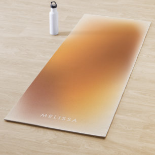 Tapete De Yoga Malhação de Gradiente de Ombre Laranja Moderno T