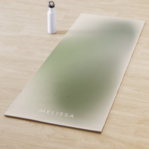 Tapete De Yoga Malhação de Gradiente Verde de Espartilho Cláss