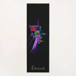 Tapete De Yoga Malhação de saúde pessoal preto e roxo para ele