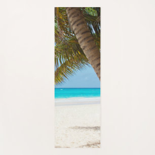 Tapete De Yoga Malhação Elegante de Areia Tropical de Palms Blu