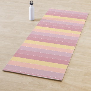 Tapete De Yoga Malhação Esportiva de Pastel Amarelo-Rosa Púrpu
