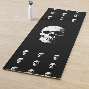 Tapete De Yoga Malhação Yoga Mats B & W Skull Pop Art Modelo