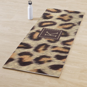 Tapete De Yoga Manchas castanhas padrão-leopardo falham textura d