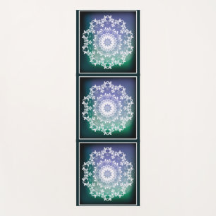 Tapete De Yoga Mandala abstrata personalizada do zen do azul e do