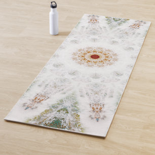 Tapete De Yoga Mandala branca pura