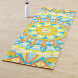 Tapete De Yoga Mandala Brilhante Yoga Verão Boho Exercício Fitnes