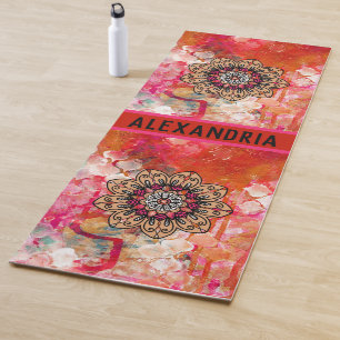 Tapete De Yoga Mandala de Aquarela