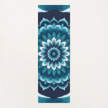 Tapete de Yoga Mandala de Onda do Oceano Elegante
