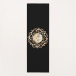Tapete De Yoga Mandala de Ouro & Prata