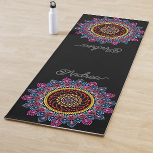 TAPETE DE YOGA MANDALA DE PONTO PERSONALIZADO CRIATIVA SEU PRÓPRI