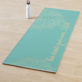 Tapete De Yoga Mandala Elegante - Você Cria Sua Própria Calma Yog