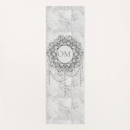 Tapete De Yoga Mandala em Silver Marble Yoga Mat