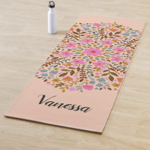 Mandala Floral da Natureza Personalizado Rosa
