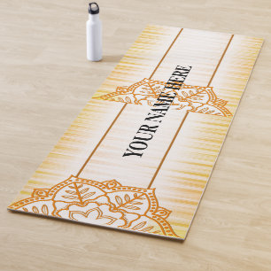 Tapete De Yoga Mandala Floral Natural