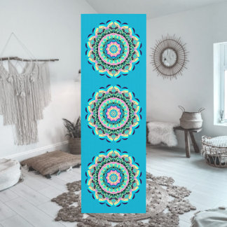 Tapete de Yoga Mandala Floral Pastel