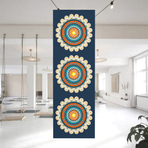 Tapete de Yoga Mandala Laranja Amarelo Pálido