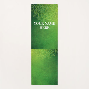Tapete De Yoga Mandala Natural Verde Floral