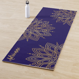 Tapete de Yoga Mandala Personalizado Nome Fitness