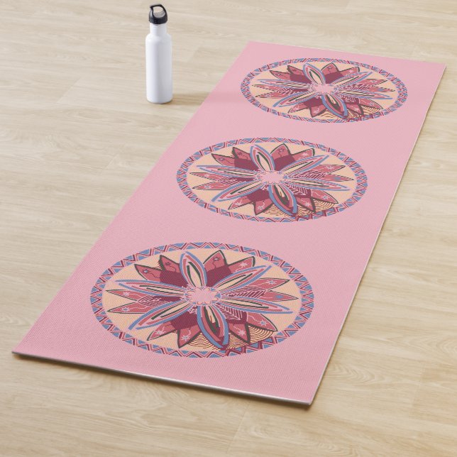 Tapete De Yoga Mandalas Cor-de-Rosa (In Situ)