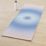 Tapete De Yoga Manifestar sua visão<br><div class="desc">Manifesto sua visão - citação inspiradora e motivacional - Tipografia - gradiente/ aura azul.</div>