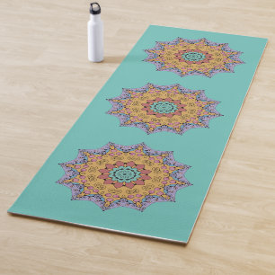 Tapete De Yoga Manipular a pintura Mandala Relógio Face 1