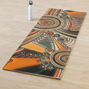 Tapete De Yoga Mão Desenhada por EDDArt - Pensamentos 1