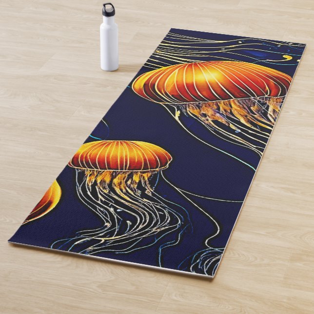 Tapete De Yoga Mar de medusa brilhante (In Situ)