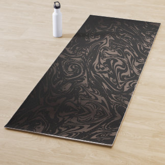 Tapete De Yoga Marble Black Swirl
