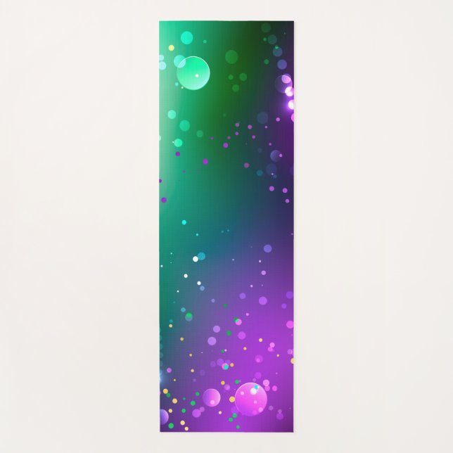 Tapete De Yoga Mardi Gras Festivo Purple Background (Frente)