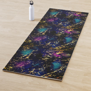 Tapete De Yoga Mármore Dourado Cor-de-rosa azul verde roxo