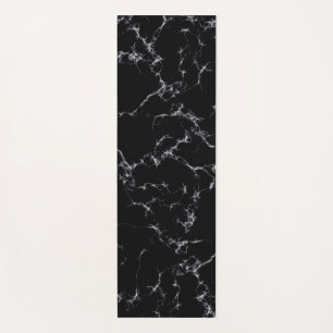 Tapete De Yoga Mármore elegante style4 - preto e branco