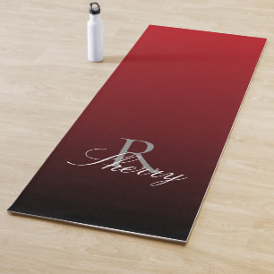 Tapete De Yoga marôon vermelho-burgundy abstrato marsala