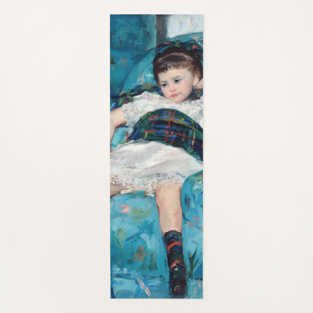 Tapete De Yoga Mary Cassatt - Menina em uma Cadeira Azul (Frente)