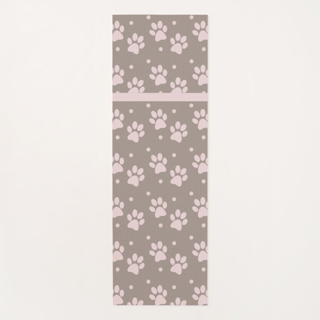 Tapete De Yoga Mat de ioga de impressão em taças e pintas-rosa -  (Frente)
