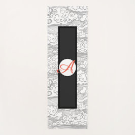 Tapete De Yoga Mat YOGA DE SEMENTES FELIZ COM MONOGRAMA DE NUVENS