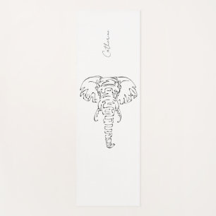 Tapete De Yoga Mat Yoga Personalizável para Design de Elefante Si
