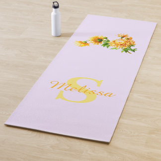 Tapete De Yoga Matiz Amarelo personalizado, simples, marrom