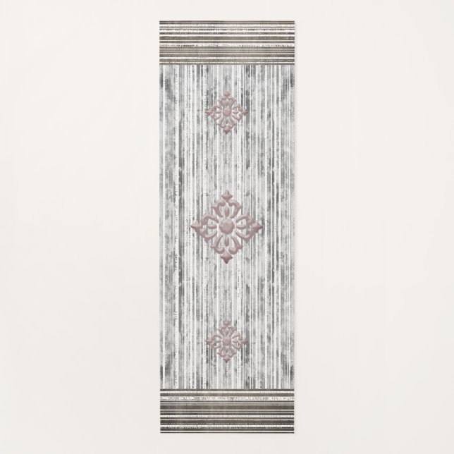 Tapete De Yoga Matizes de Cinza e padrão de distribuição (Frente)