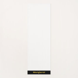 Tapete De Yoga Matriz de ioga branca sólida com seu nome no estil