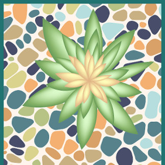 Tapete De Yoga Matriz de Malhações de Plantas Verdes Botânicas